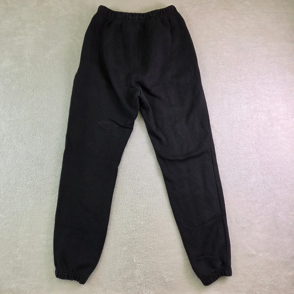 Adidas Originals Mens XS Black Fleece Joggers Trefoil Logo Sweatpants 3055